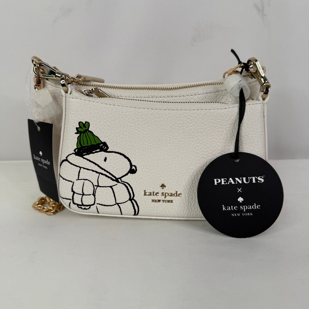 Kate Spade x Peanuts Snoopy Small Crossbody Bag Cream Multi KM582 NEW - Picture 13 of 13